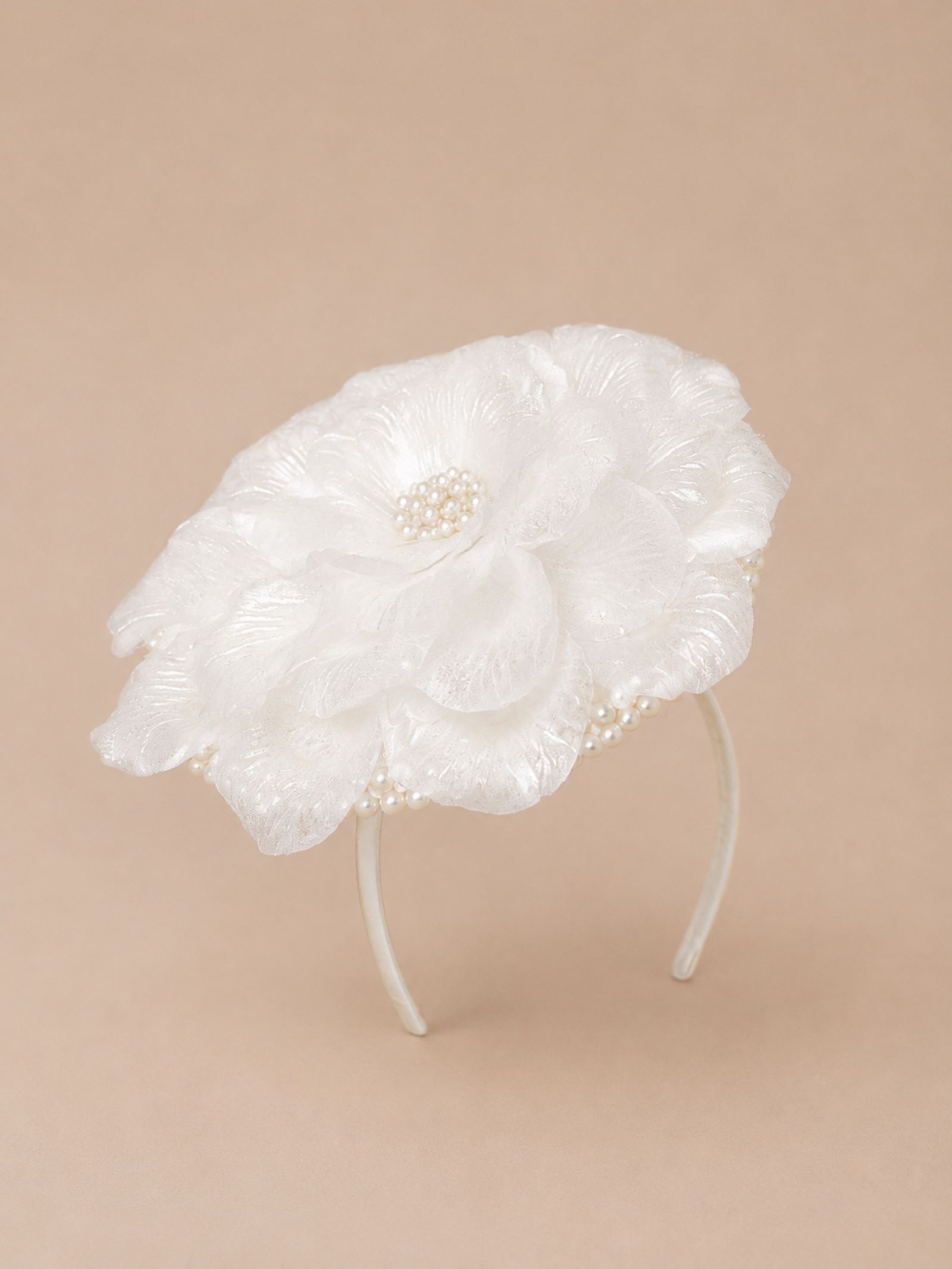 Ivory Bloom Fascinator - Görsel 4