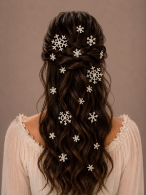 Pearl Snowflake Hair Pins